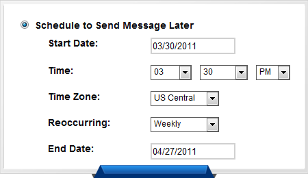 schedule messages screenshot