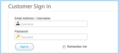 login screenshot